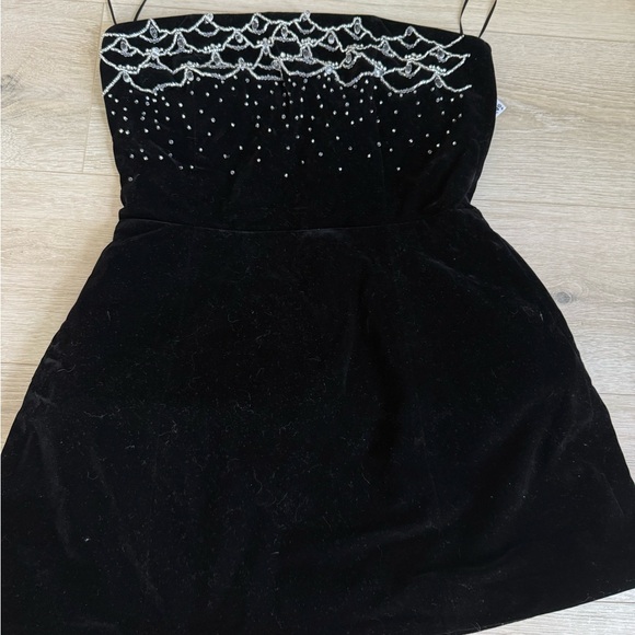 Miss Rosier Sandrine Crystal Embellished Velvet Mini dress - Picture 3 of 3
